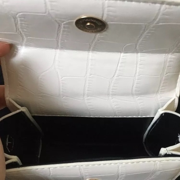 Mini Purse Faux Leather Crossbody Bag Croc Satchel - Picture 5 of 8